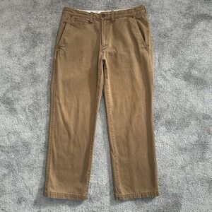 Eddie Bauer Legend Wash Chino Pants Classic Mens 32x30 (fit 32x28) Brown Work